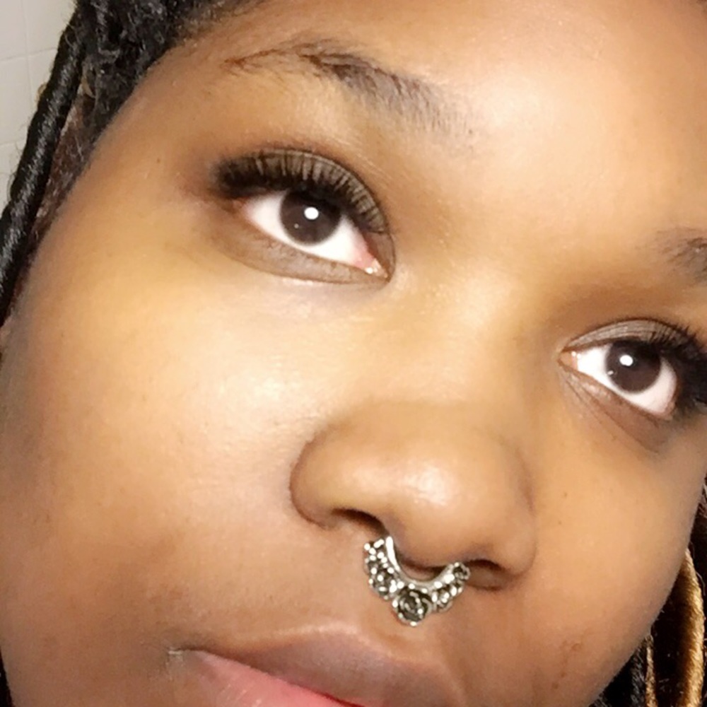 Rose septum ring (non piercing) glam jewelry